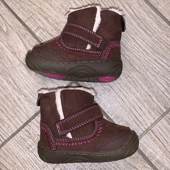 (Baby) EUC Surprize by Stride Rite Arliss Fur Lined Boot - Picture 3 of 8